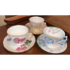 Image 1 : English Bone China Teacup Trios
