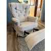 Image 3 :  Fabric La-Z-Boy rocking recliner light off white material in amazing condition 37” h 33”w 20” depth