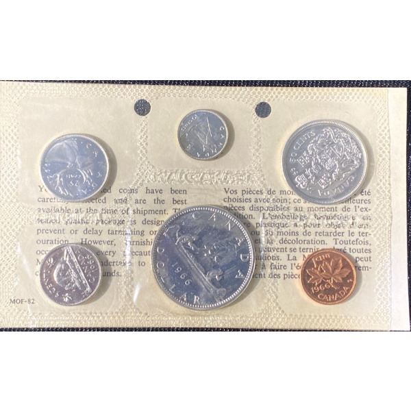 1966 Canadian Uncirculated Silver Coin Set