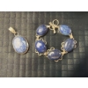 Image 5 : .925 Stamped Silver Lapis Lazuli Jewelry Set