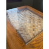 Image 3 : Lovely Solid Wood Side Table w/ Woven Detailing Centre #1 - 28W, 24D, 20T 