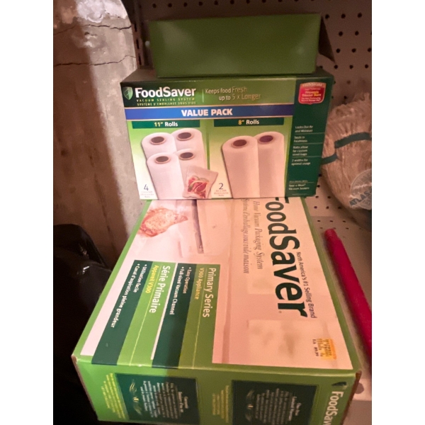 Food Saver With Rolls And Boxes Of Bags