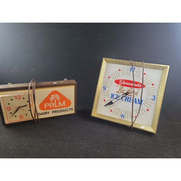 Illuminated Ice Cream Clocks