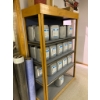 Image 3 : Wood and Metal Shelving Unit with Multiple Shelves 4ft x 6ft 2ft