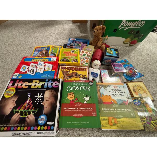 Selection of Kids Toys & Books With A New Litebrite 
