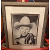 Image 2 : Autographed Roy Rogers Headshot w/ Collectible Antique Child's Rocking Horse