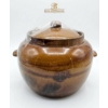 Image 3 : Lidded Brown Glazed Stoneware Pots