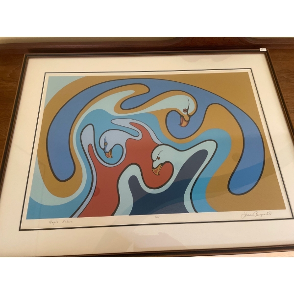 Isaac Bignell 1960-1995, 9/75 "Eagle Reborn" Serigraph 33 x 25 