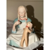 Image 1 : Cybis Girl Sitting w/ Rabbit Doll 4 W, 4 D, 5 T 