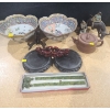 Image 1 : Assorted Household Decor Including: Bowls 10" Diameter Top w/ Stands, Female Rider 7 T and More!