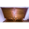 Image 1 : Mid-Century Modern Walnut Nightstands with Arched Bases