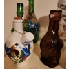 Image 8 : Italian Green Glass Coach Decanter, Painted Jug w/ Flowers 12 T, Straw Holders and More!
