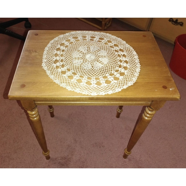 Small Vilas Walnut Wood Side Table 23" x 17"x 16"tall