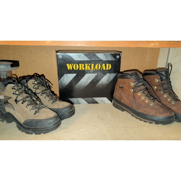 New Workload Sam 3 Men's Size 10 w/ Cabela's Goretex Leather Hikers Size 11.5 & More