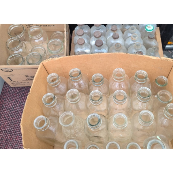 Vintage Glass Milk Bottles and Mason Jars