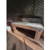 Image 1 : very heavy duty, well-made workbench . Made with rough cut two by eights will need help to move.