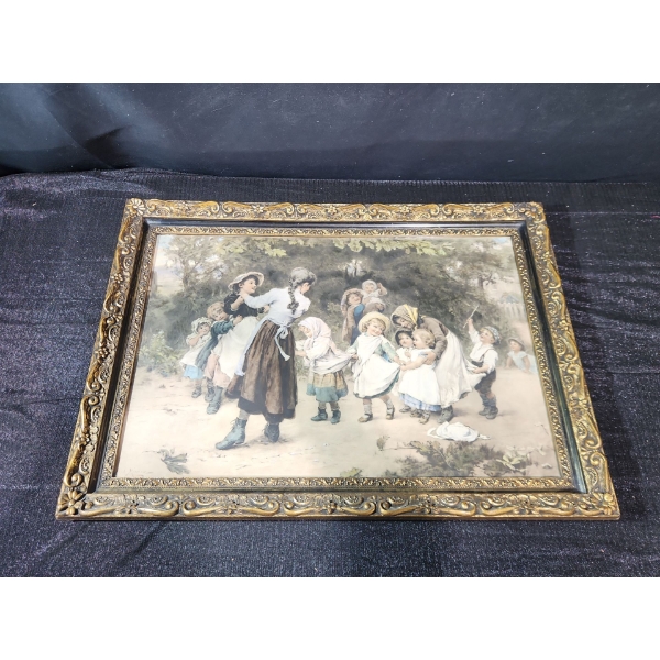 Victorian Court Yard Scene Print