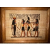 Image 5 : Trendy Handmade Embroidered Wall Art w/ Two Small Traditional Wooden Masks 27"tall + 6"tall