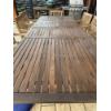 Image 1 : Outdoor Amazonia Table 118.5 w, 29.5 h, 42 d and 10 Arm Chairs 23 w, 34.5 h, 19 d w/ Cushions