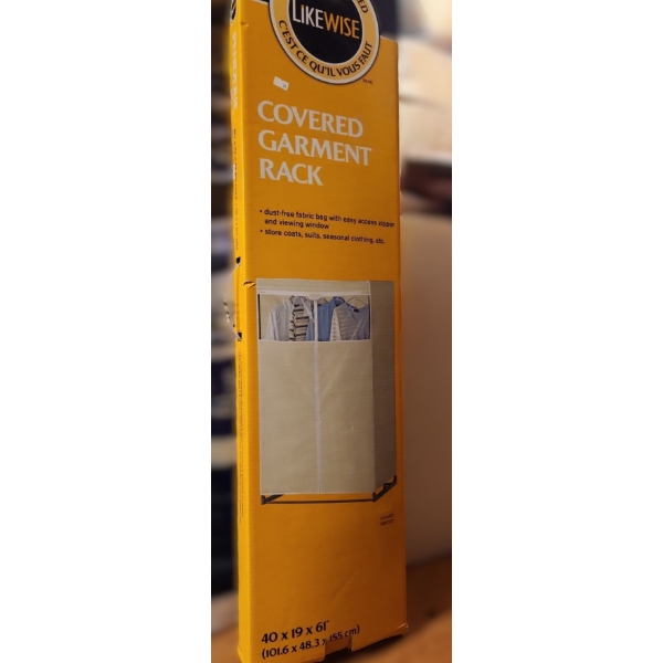 Likewise Covered Garment Rack 40 W, 19 D, 61 T 