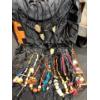 Image 2 : Briefcase of Costume Animal Necklaces, Snake Rings, Belt Buckles, Wood Beaded Necklaces