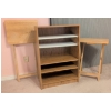 Image 3 : Wooden Furniture Including Bookshelf and Folding Tables