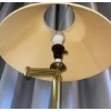 Image 5 : 5 ft Pivoting Arm Brass Floor Lamp w/  Vintage Magazine / Newspaper Stand