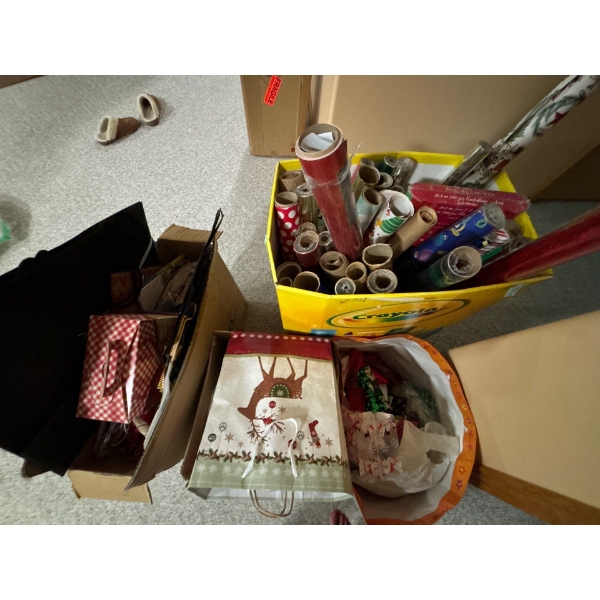 Selection Of Gift Bags & Wrapping paper and Supplies 