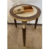 Mid Century Brass Accented Side Table 16.5x21