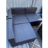 Image 2 : Outdoor Propane Gas Fire Table w/Sectional Wicker Patio Furniture 22x22x27tall