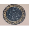 Image 4 : Collection of 9 Metal Plates- Largest 20" Diameter (Log Home Scene) and 8 Others (Scroll All Photos)