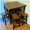 Dining Table w/ 4 Matching Stools - 35W, 35D, 37T 