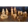 Image 1 : Wooden Carved Nativity Scene Set 