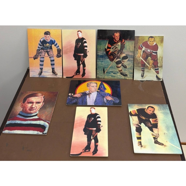 Vintage-Style Hockey Prints Featuring Historic Players