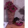 Image 2 : Decorative Vase, Basket, Mirror, Bowl with Grapes, and Candleholder Ensemble