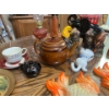 Image 4 : Collection of home decor, items, vintage London, serving tray to African ladies sculptures, and a sm