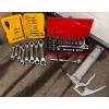 Image 1 : Hand Tool Assortment - Socket Set Grease Gun Rachet Wrench Set & More