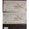 Image 2 : Bank of Canada 1986- $2 Sequential Bills BUW1888641/ 42