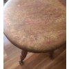 Image 2 : Vintage Claw Foot Adjustable Wooden Stool 14 dia 20 h (as pictured) Pair of Side Tables w Shelf