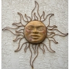 Image 5 : Metal Sun-Faced Outdoor Decor w/ Heavy Duty Glass Planters/Pots For Plants