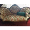 Image 1 : Wooden and Fabric Sofa - 68W, 28D, 24T 