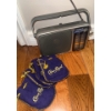Image 3 : Panasonic Portible Handheld AM/FM Radio w/ Assorted Curling Related Buttons & Patches 