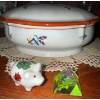 Image 2 : French Faience Sugar Bowl + Lid Handpainted Royal Delpht Porcelain & More 