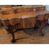 Image 5 : Ornately Carved Wood Vanity With Oval Mirror
