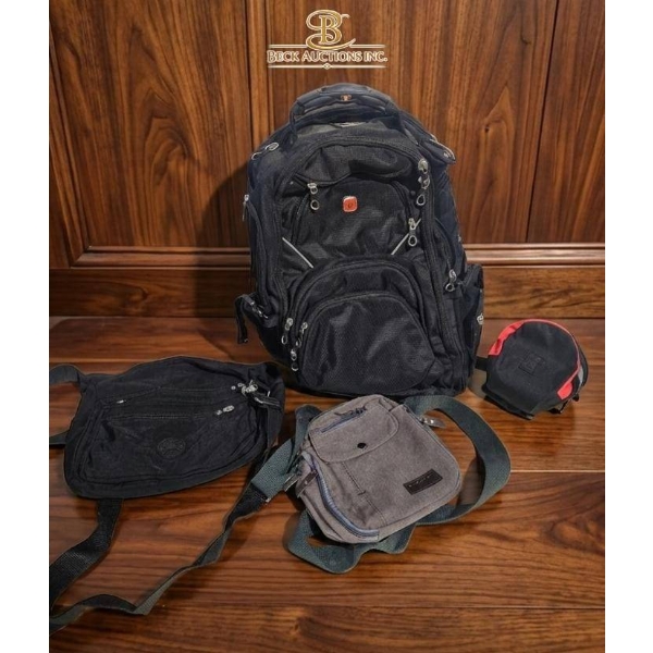 Four Casual Backpacks and Shoulder Bags in Various Styles and Sizes