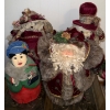 Image 1 : Velvet Dressed Christmas Characters w/ Mache Caroler 14T