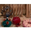 Image 3 : Lot Of Garden Decor, Garden Trellis, Hand Crafted Glass Hummingbird Feeders and Windchimes