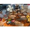 Image 1 : Collection of vintage tools, fans, and kerosine blow torches
