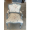 Image 1 : Floral Upholstered French Provincial Arm Chair 34T