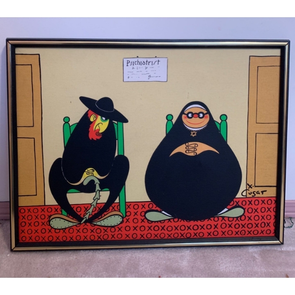X. Cugat Oil On Canvas Religious Art 26x19